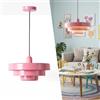 B·LED BARCELONA LED BARCELONA LED Macarron Lampada A Sospensione Bauhaus E27 Rosa Ø35 Cm | Metallo, cavo regolabile, 220-240 V AC, fino a 40 W, soggiorno, camera, sala da pranzo, ristoranti, hotel