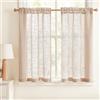 TOPICK Tenda corta cucina bistrò in voile 66L x 90A cm marrone 2 pezzo | tende da cucina trasparente, da bistrò, in garza, per cucina, soggiorno, casa di campagna, per interni soggiorno