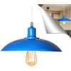 Chao Zan Lampadario Cucina, Lampada a Sospensione da Soffitto Industriale,plafoniera Pendente con Paralumi ferro Retrò per Soggiorno ristorante Bar corridoio Cafe nero Rosso bianco verde Giallo blu (blu)