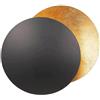HYJAUSXB Lampada da parete creativa a tema eclissi solare - Applique rotonda in rame dorato per interni, ideale per soggiorno, camera da letto, corridoio, arredamento in stile nordico e illuminazione unica co