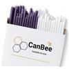 CanBee Candele di cera Candele Sottili in Cera d'Api Naturale, Set da 50 Pezzi, Bianche e Viola, 16 cm x Ø 5 mm - per Meditazione, Yoga e Rituali Personali - CanBee