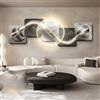 Generico Orologio da Parete 3D con Luce, Grande Pezzo Decorativo Creativo, Design Geometrico Astratto, Sospensione silenziosa per Soggiorno, Camera da Letto, Ufficio Domestico, 180x60 cm