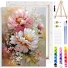 MOTGOM Dipingere con i Numeri Adulti con Telaio, Peonie Dipingere con i Numeri Adulti, Decora la Casa Regalo, Acrilici per Dipingere per Principianti e Adulti 25×35cm