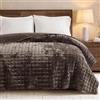 R.SHARE Copriletto Matrimoniale, 200×220 cm Marrone, Velluto Trapunta | Trapunta Quadri , Trapuntino Leggero, Morbido Confortevole, Coperta Divano Letto, Microfibra OEKO, Inverno, senza Federa