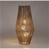 Formano Lanterna solare per esterni da giardino, grande effetto rattan, lanterna solare con 3 lampadine a LED, altezza 45 cm, sensore crepuscolare e IP44, lampada solare decorativa per balcone