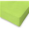 SpazioTessile Lenzuolo Con Angoli Matrimoniale Maxi 100% Cotone Naturale 160x190 H25 Verde Acido