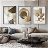 HEHGVCF 3 Pezzi Quadri Moderni Soggiorno Immagini Astratte su Tela Beige Oro Quadri Moderni Soggiorno Immagini su Tela Poster Artistico Senza Cornice (D, 40 x 60 cm)