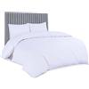 Sapphire Collection Set di biancheria da letto in 100% cotone egiziano, con copripiumino e federa per cuscino, tutte le misure, bianco, King size