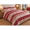 Tata Home Parure Copripiumino in Cotone con Sacco Piumino e Federe Set Copripiumino Made in Italy Fantasia Tirolese (Cervi Rossi, Singolo)