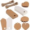Yoosso 100 pezzi Tag Regalo, Bigliettini Bomboniere Etichette Regalo Etichette in Carta Kraft Con Corda Di Juta 16m Cartoncini Per Bomboniere Per Matrimoni Festa della Mamma Compleanni Comunione