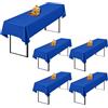 Showgeous 5 pezzi blu reale tovaglia universale per tavoli da birra da 50 cm e 70 cm, copertura per tavolo da birra, in poliestere opaco, copertura rettangolare lavabile 250 x 100 cm