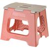 Vigar Compatto Sgabello Pieghevole per Adulti, 27 cm, Sgabello Pieghevole Portatile Antiscivolo per Casa, Cucina, Bagno, Campeggio, Doccia, Supporta fino a 150 kg, Rosa
