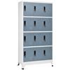 ACAGALA Armadietto Metallico 12 Scomparti, Acciaio con Serratura | Armadio metallico con 12 scomparti, ventilazione e porta targhetta, Ideale per uffici, scuole, 90x40x180 cm, Grigio Scuro