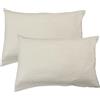 MATT & ROSE Set di 2 federe tinta unita, garza di cotone, 50 x 70 cm, 100% cotone, Oeko-Tex | federa 50 x 70 cm, naturale
