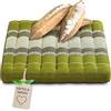 livasia cuscino coprisedia grande - 50x50x6cm - cuscino per pavimento indoor/outdoor, cuscino meditazione yoga, mobili in pallet, cuscino impunturato per sedia e panchina (Verde)