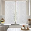 Home Tresor Coppia Tende per Interni a Vetro Semitrasparenti Mod. AUGUSTA B1 - Tendine Ricamate per Finestra e Portafinestra, Tessuto Leggero con Foglie, Montaggio con Astina, Misura 60x150 cm, Grigio