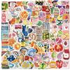 AOMZKOL Pack di 100 adesivi vintage per scrapbooking - Adesivi impermeabili con motivi food e girly - Decorazione per diario, planner, computer, tazza - Idea regalo creativa per adolescenti e adulti