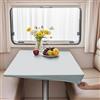VFGFDJNDFX Copritavolo Rettangolare Con Bordo Elastico Per Camper, Tovaglia Antimacchia Impermeabile PVC, Moderna Jacquard PU Tovaglie (Azzurro C,60 * 60cm(quadrata))