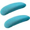 Generic 2 Pezzi Copri Bracciolo Sedia Ufficio Protezione Mani Elastica Fodera Morbida Lavabile Estensibile per Lavoro Casa Scrivania, Blu