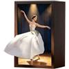 Generic Scatola di fazzoletti da ballerina (senza luce tattile), dispenser di carta | Porta fazzoletti creativo con gonna volante, contenitore per fazzoletti in legno, organizer decorativo da scrivania per