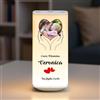 Maverton Lampada Personalizzata Led, Luce Notturna Idee Regalo Donna | Compleanno, Lampada Camera da Letto 6 Colori Anello Touch, Per Mamma Coppia Anniversario Matrimonio Sposi