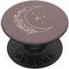 Boho Moonlight Studio Design spirituale in stile boho celeste con piume di luna, stelle e mezzaluna PopSockets PopGrip Adesivo
