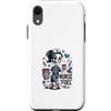 Dibba Designs Custodia per iPhone XR Scheletro di combustibile infermiera con caffè e scrub spettrale Halloween