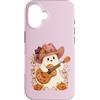 Country Girls Spooky Guitar Art Custodia per iPhone 16 Ghost Cowgirl Chitarra Carino Country Music Halloween