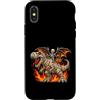 Halloween Gift For Trick Or Treating Spo Custodia per iPhone X/XS Scheletro che cavalca dinosauro T-Rex Mummia spaventoso Halloween