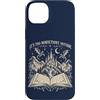 Fantasy Bookish Realm Custodia per iPhone 14 Plus Fantasy Reader Dragon Castle Saggistica Amante dei libri
