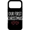First Holiday Matching & Funny Quote Des Custodia per iPhone 17 Pro Max Il nostro primo outfit natalizio per coppie abbinate