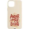 Caminho e Fé Custodia per iPhone 15 Plus Citazione cristiana portoghese Andar Com Fé Fede
