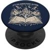 Fantasy Bookish Realm Fantasy Reader Dragon Castle Saggistica Amante dei libri PopSockets PopGrip Adesivo