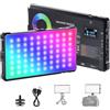NEEWER Basics Luce Video RGB, 9W 2700K-7500K Portatile Colori RGB 17 Scene | CRI97, 4000mAh Ricaricabile in Metallo Piccola Fotocamera a LED,Pannello Luminoso per DSLR Treppiede Recording, SL90C