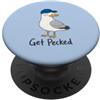 Pecked By Seagulls Co. Divertente gabbiano ottenere picchiato sarcastico costiero uccello umorismo PopSockets PopGrip Adesivo