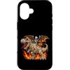 Halloween Gift For Trick Or Treating Spo Custodia per iPhone 16 Scheletro che cavalca dinosauro T-Rex Mummia spaventoso Halloween
