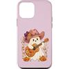 Country Girls Spooky Guitar Art Custodia per iPhone 12 mini Ghost Cowgirl Chitarra Carino Country Music Halloween