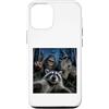 Raccoon Selfie Bigfoot T Rex UFO Custodia per iPhone 12/12 Pro The Midnight Woods Crew Selfie Funny Hallowen