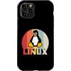 Funny Linux admin hacker nerd IT Geek gi Custodia per iPhone 11 Pro Linux Penguin Programmer Tux Nerd Retro Design