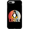 Funny Linux admin hacker nerd IT Geek gi Custodia per iPhone 7 Plus/8 Plus Linux Penguin Programmer Tux Nerd Retro Design