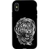 Fierce Tiger Roaring Animal Custodia per iPhone X/XS Tigre ruggente Giungla feroce