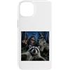 Raccoon Selfie Bigfoot T Rex UFO Custodia per iPhone 14 Plus The Midnight Woods Crew Selfie Funny Hallowen