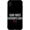 First Holiday Matching & Funny Quote Des Custodia per iPhone XS Max La nostra prima festa del papà Nuovo papà Matching