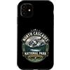 North Cascades National Park Souvenirs & Custodia per iPhone 11 Distintivo naturale vintage del Parco nazionale North Cascades di Washington