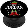 BWILI Personalized Christmas Gifts It's Jordan Elf Divertente Nome Personalizzato Natale Giordania PopSockets PopGrip Adesivo