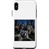 Raccoon Selfie Bigfoot T Rex UFO Custodia per iPhone XS Max The Midnight Woods Crew Selfie Funny Hallowen