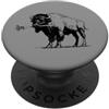 Giant Step Design Co. Nativo Lacrosse Bisonte Bufalo Americano Vintage Lax PopSockets PopGrip Adesivo