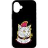 Punk Cat Distressed Designs Custodia per iPhone 16 Plus Stile alternativo stile punk gatto grunge design