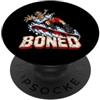 Funny Skeleton Bones Sports Halloween Hu Snowboarder Snowboarder Retro Cool Atleta Lesioni feriti PopSockets PopGrip Adesivo