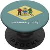 Delaware State Day 1787 First State Prid Delaware 7 dicembre 1787 Primo orgoglio della storia dello stato PopSockets PopGrip Adesivo